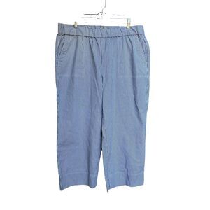 Talbots Wide Leg Blue & White Striped Pants Size XL New‎ with tags.